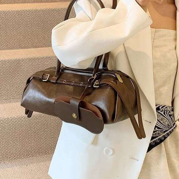 Fashion PU Shoulder Bag Solid Large Capacity Underarm All-match Handbag 2024 Hot Sale Bags for Women Bolsa Muje XJ260125