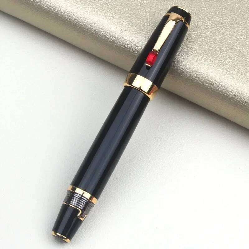 Classique Bohemia Series M Unique Retractable Nib Fountain with Random Color Shine Diamond Clip Pocket Pen Writing Gifts 26Y0126