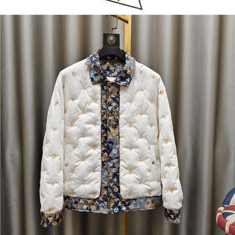 New Style Light Luxury Men's Thickened Jacket Casual Versatile Coat 90 White Duck Down