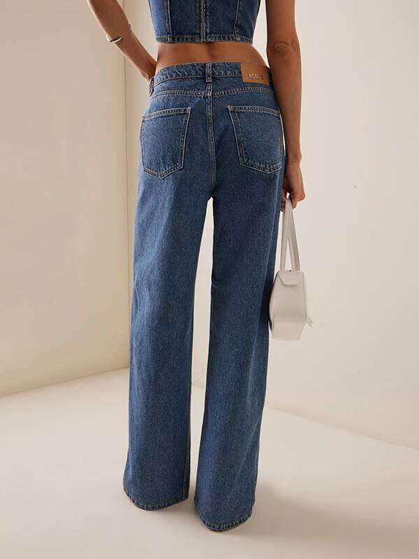Women's Spring Autumn Stylish Button Jeans Pants 2025 New Denim Long Vintage Trousers Woman Bottoms Clothes for Ladies C260126 - view 4