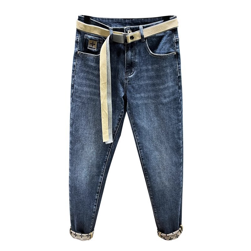 Designer Clothes 2025 Autumn Winter New Thickened Warm Lamb Wool Luxury Brand Jeans For Men Stretch Slim Fit Skinny Wear-Resistant Dirty Long Pants