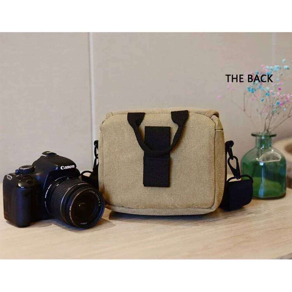 Canvas Camera Case Bag For Canon EOS M10 M6 M5 SX60 SX50 SX30 SX510 1100D 1200D 1300D 450D 500D 600D 550D 18-55mm lens XJ260125