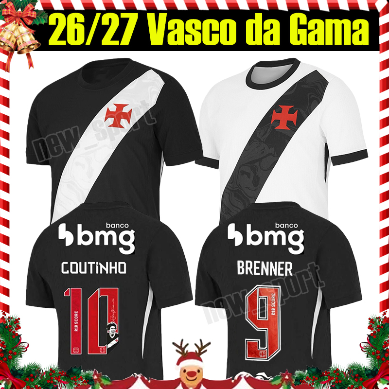 4XL 26/27 Vasco da Gama Soccer Jerseys COUTINHO RAYAN P.HENRIQUE PAULINHO FABIANO GARRE ALEX TEIXEIRA MURIQ 2025 2026 Men Black White Men Kids Kit Football Shirts