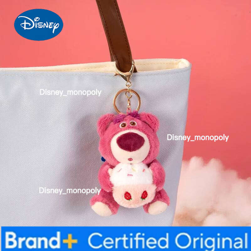Disney Story Kawaii Lotso Plush Toy Cartoon & Cute Keychain Home Decoration Children's Gifts Backpack Pendant H260126