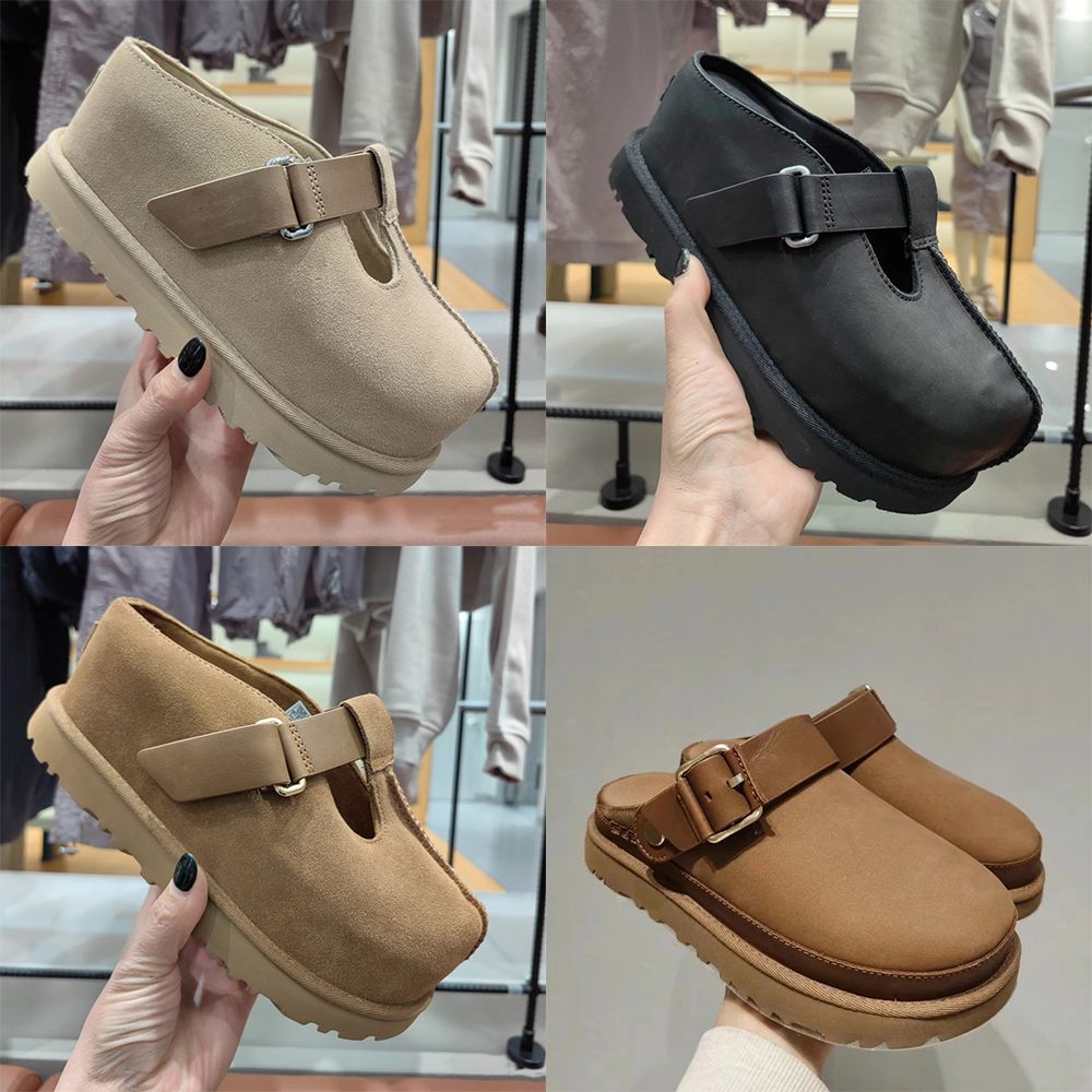 Designer Slippers Goldenstar Clogs Slippers Platform Suede Clog Golden star Beach Sandal Women Men Tazz Tasman Fall Mustard Seed Chestnut Summer Sandals