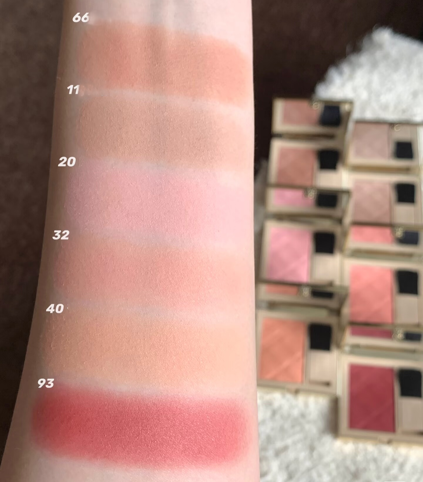 New Blush 9g New Windbreaker Cheek Red Plate 11/20/66/48 Sundries Milk Tea Transparent Color Blusher Face Powder Palette Cosmetics High Quality