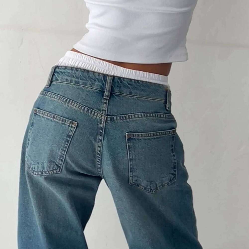 Y2K Baggy for Women Trendy Low Rise Casual Straight Leg Boyfriend Jeans Denim Pants with Pocket Streetwear C260126 - view 7