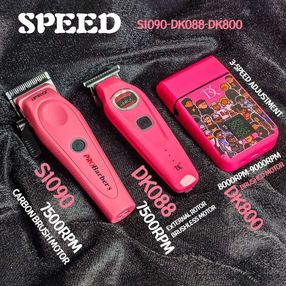 S1090 DK088 DK800 Professional Barber Hair Clipper Trimmer 7500RPM Base DLC Ceramic Shaver 3-speed Adjustment 9000RPM 26Y0126