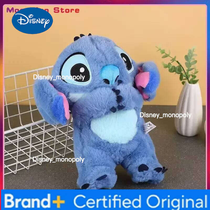 Disney Kawaii Stitch Plush Doll For Baby, Sleeping Companion, Musical Sound Soothing With Air Bag And Light, Breathing Toys Gifts H2601261
