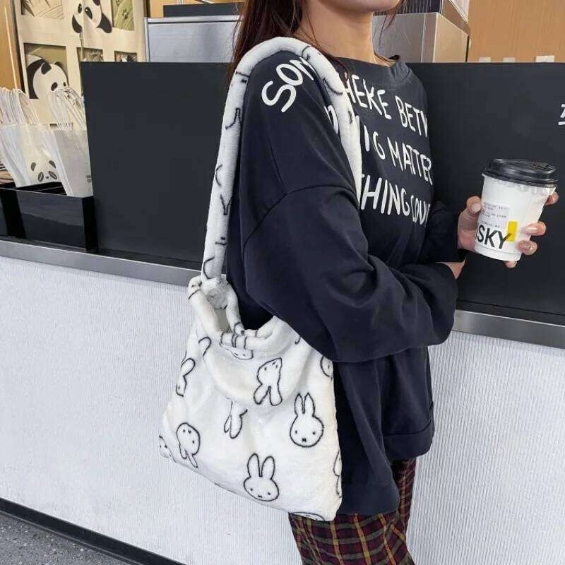 Plush Single Shoulder Fashion Casual Crossbody Anime Rabbit Pattern Single-shoulder Bag for Women Girl Gifts New XJ260125