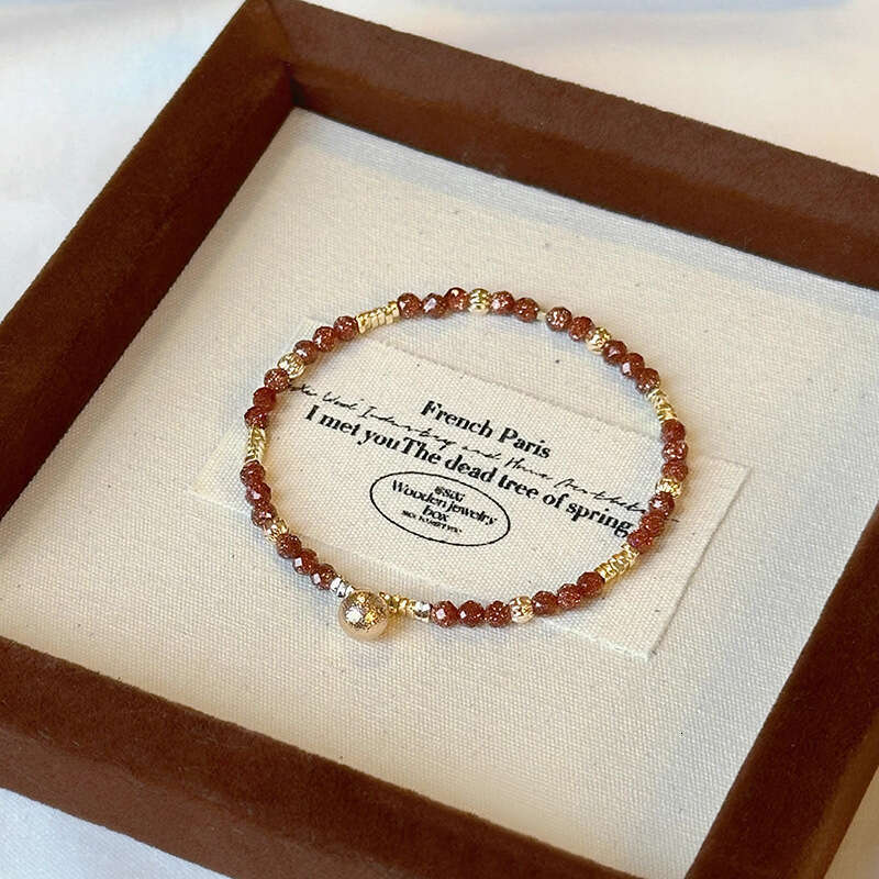 Sparkling Crushed Ice Sand Stone Small Gold Light Luxury Women High-End Unique Niche Atmosphere Bracelet