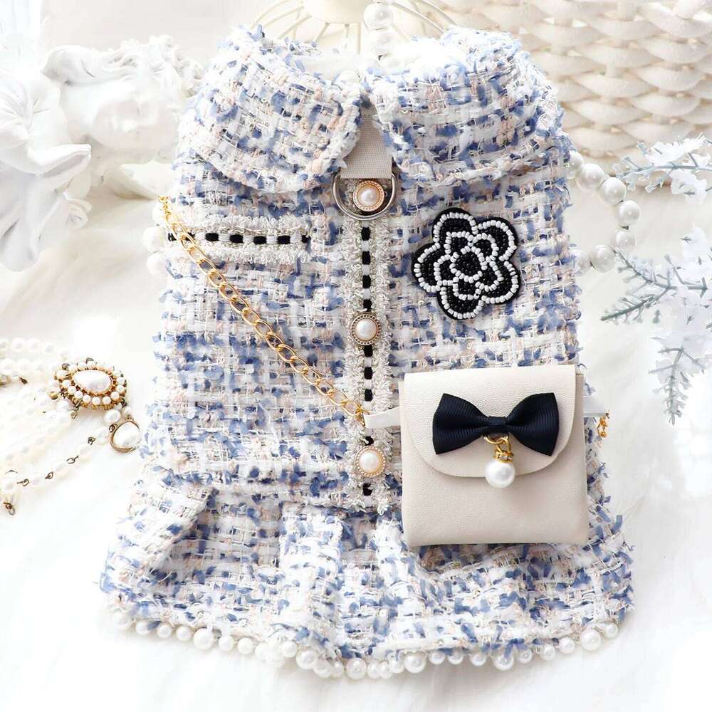 Winter Fall Pet Clothes, Luxury Princess Dress With Pearl Bowknot Small Dogs & Cats - Perfect For Bichon Frise, Schnauzer - view 4