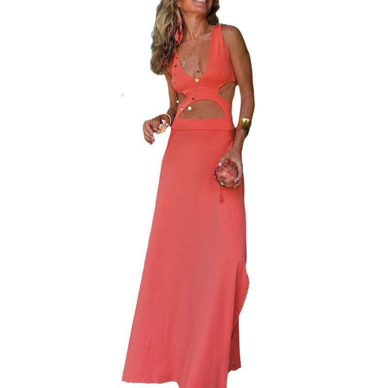 In 2026, celebrities from the European and American independent websites will wear the same printed V-neck revealing sexy slim fit dress