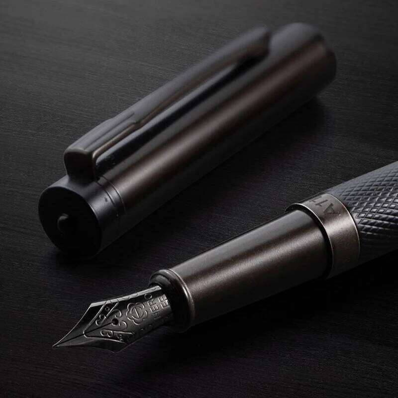 HERO Forest Metal Fountain Titanium Black Series Stationery Calligraphy Excellent Writing Business Office Gift Pen 26Y0126