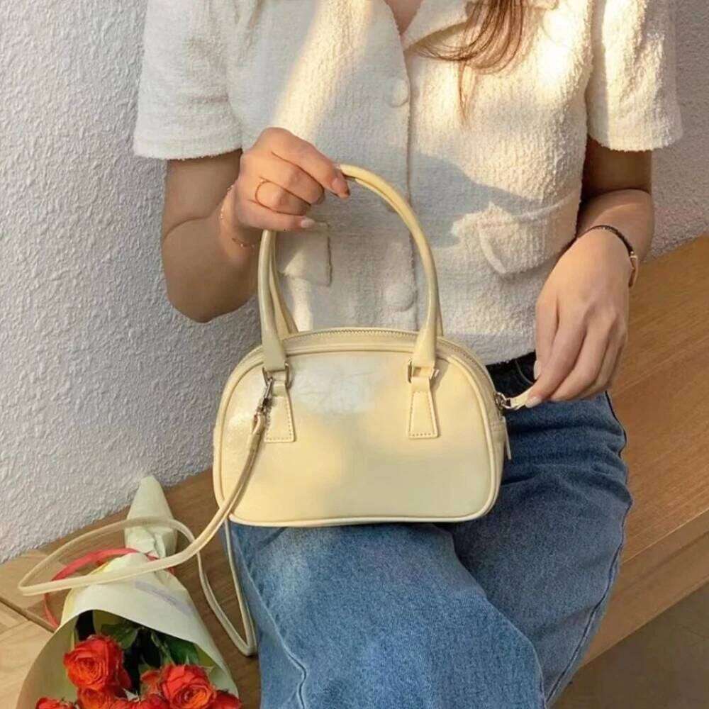 2025 New PU Silver Polyester Crossbody Small Square Bowling Purse Lightweight Durable Fashion Shoulder Bag for Daily Use XJ260125