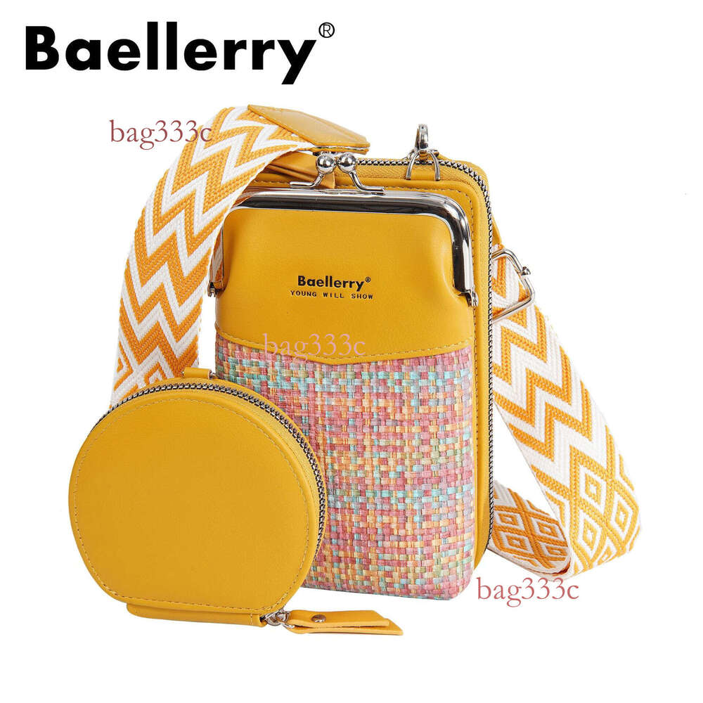 New Arrivals For Women, High-End Feel, Mini Shoulder Bag, New Woven Color-Block Phone Pouch, PU Mother-Daughter Bag MASA