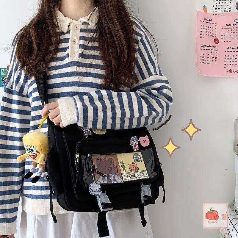 Women's Bag Messenger Korean Style Female Backpack College Large Capacity Versatile Shoulder Student School Postman Tote Bags XJ260125