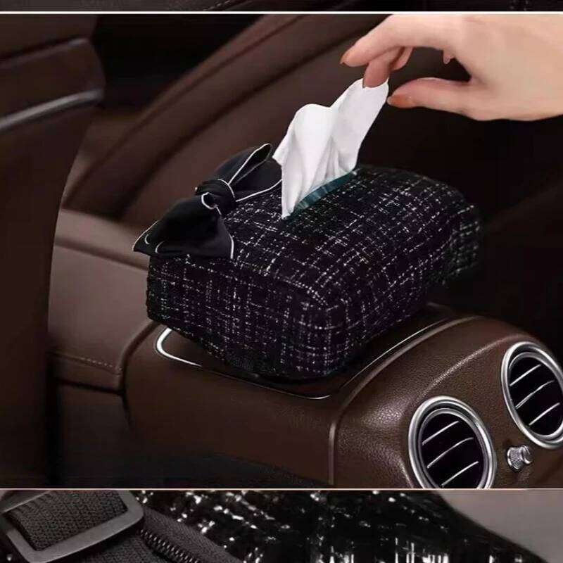 Fragrant Car Pack with Luxury Butterfly Wing - Backrest Simple Hanging Tissue Box, Ideal for Auto Interior