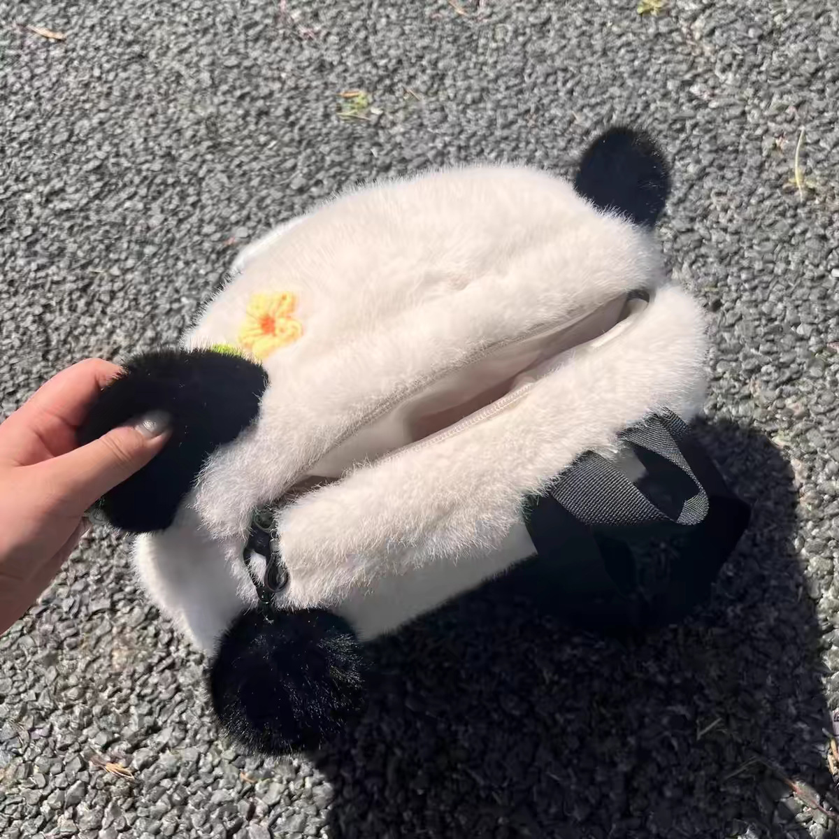 Sichuan Souvenir Simulation Plush Climbing Double Shoulder Backpack Panda Base Same Style
