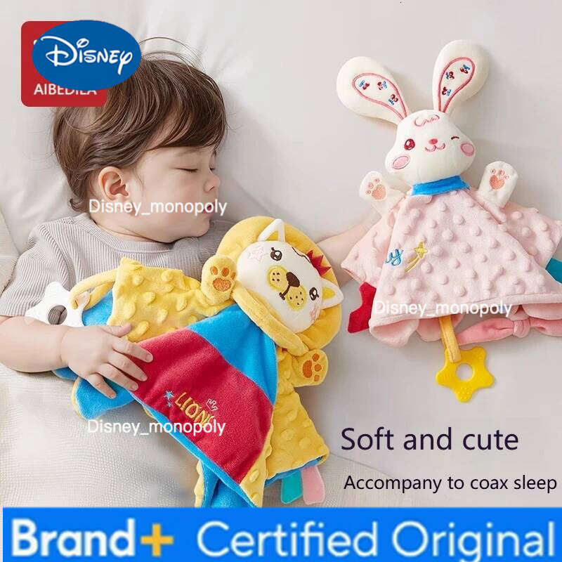 Disney Baby Cotton Muslin Comforter Blanket Soft Newborn Sleeping Dolls Kids Fashion Sleep Toy Soothe Appease Bean Velvet Towel Bibs H26012611