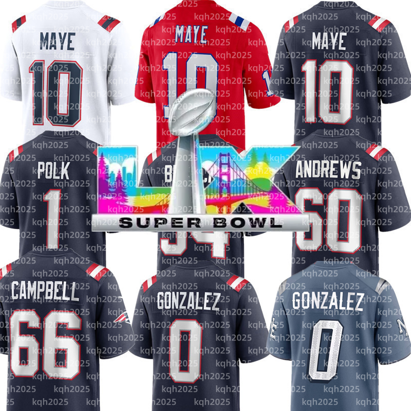 Romeo Doubs Tom Brady Drake Maye Christian Gonzalez Will Campbell Stefon Diggs Robert Spillane Demario Douglas TreVeyon Henderson Kayshon Boutte Football Jersey