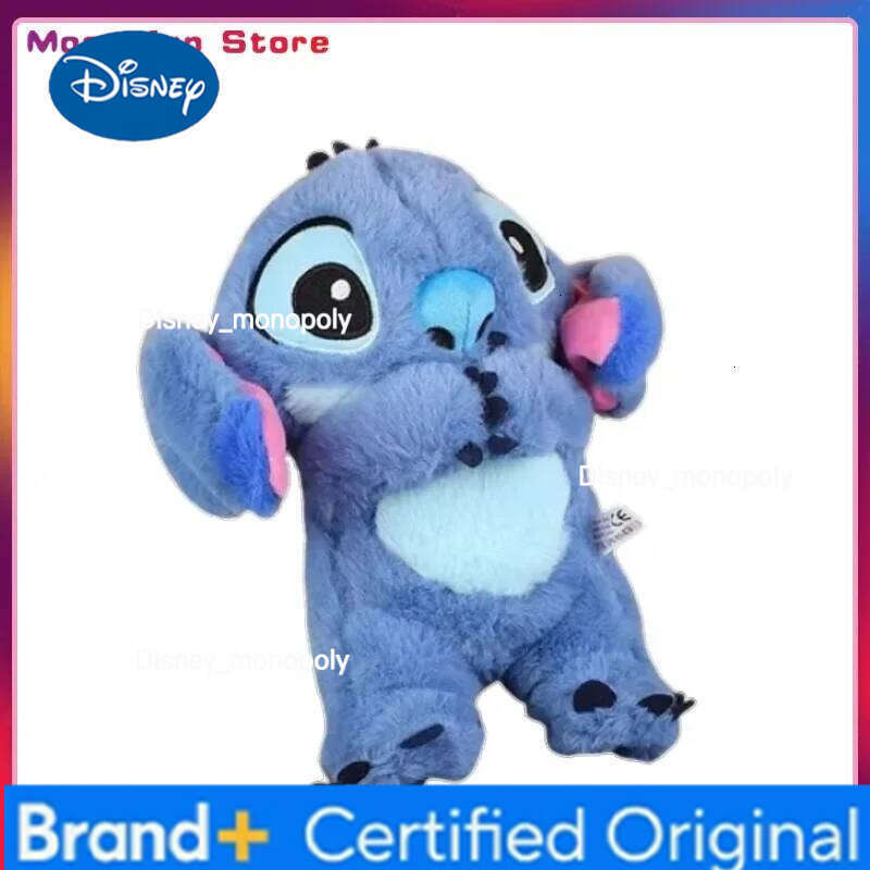 Disney Kawaii Stitch Plush Doll For Baby, Sleeping Companion, Musical Sound Soothing With Air Bag And Light, Breathing Toys Gifts H260126