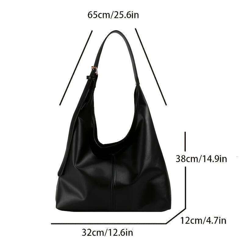 Fashion Leather Women's Hand-held Shoulder Bags, Large Capacity Simple and Versatile Tote Bag, Suitable for Commuting Banquets XJ260125