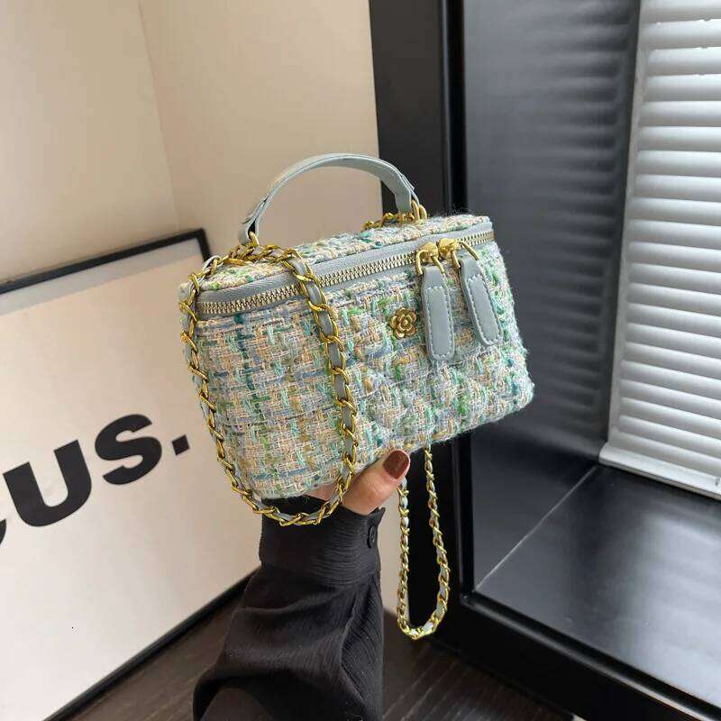 High Quality Trendy Checked Women Bag New Fashion Chain Crossbody Brand Designer Handbags and Purses Small Shoulder Bags XJ260125