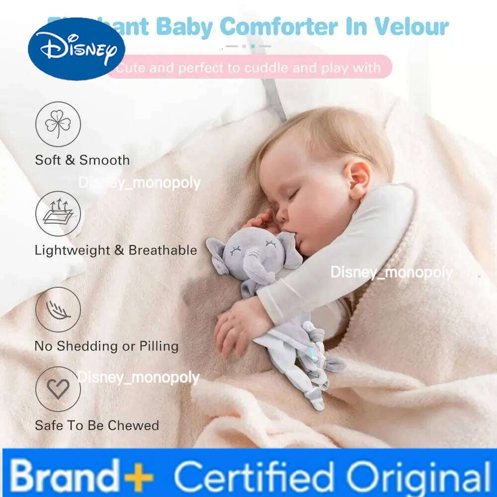 Disney Towels Newborn Baby Comforter Soothe Appease Animal Rabbit Plush Dolls Soft Security Rattles Bed Bell Saliva Towel H260126