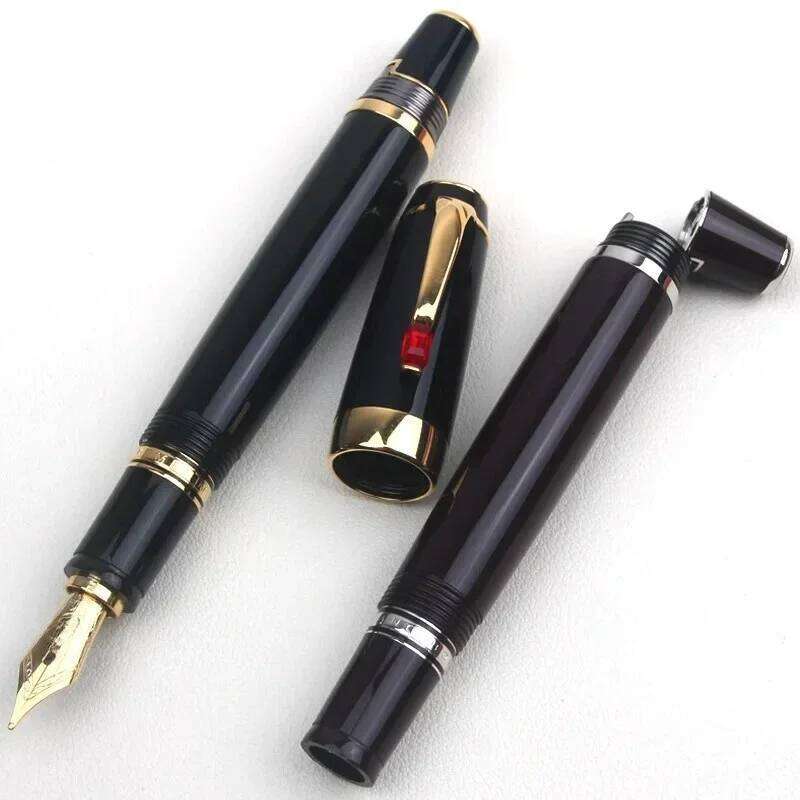 Classique Bohemia Series M Unique Retractable Nib Fountain with Random Color Shine Diamond Clip Pocket Pen Writing Gifts 26Y0126