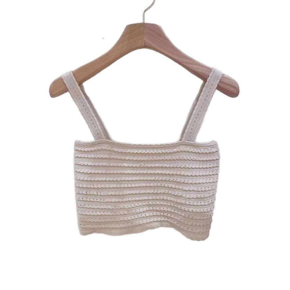 French Elegance 2026 Spring New Fashionable, Fresh and Simple Water Diamond Knitted Cardigan Tank Top Women's Skirt