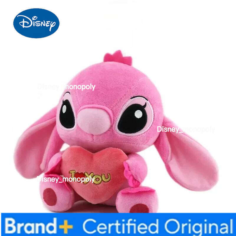 Disney 20cm Cartoon Blue Dolls Anime Pink Lilo and Stitch Plush Stuffed Toys Boys Girls Birthday Gifts H260126