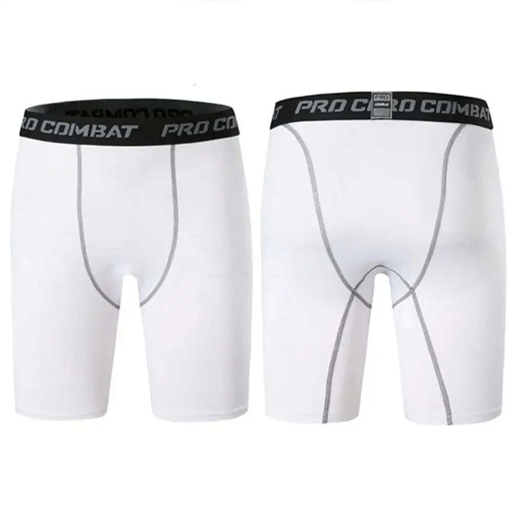 1 Pcs Mens Plus Size Black and White Long Sports Underwear Running Fitness Basketball Football Elastic Waist Shorts Teenagers 260121