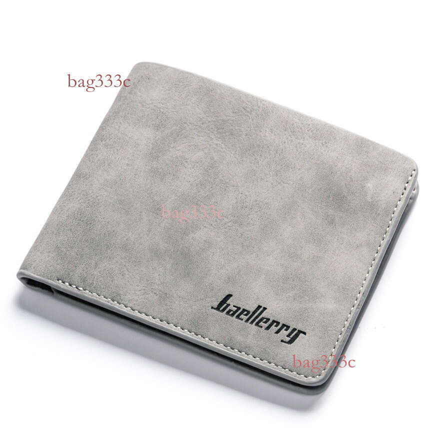 Durable Men's Short Style Student Retro Matte 80% Off Vertical New Wallet Leather Goods Wholesale Card Holder MASA