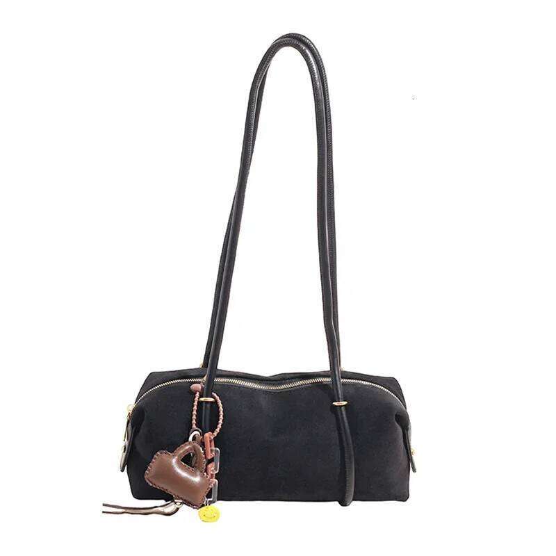 Solid Zipper Personality 2025 Autumn & Winter New Armpit for Women Stylish Design Exquisite Faux Suede Square Shoulder Bags XJ260125