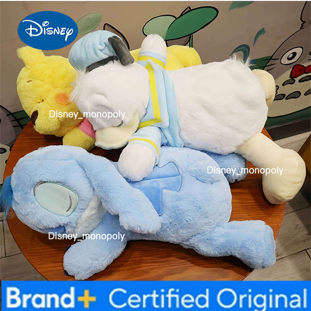 Disney Lovely Sleeping Stitch Dumbo Plush Toy Cute Stuffed Anime Cuddly Plushies Pooh Bear Doll Sofa Bedroom Home Decor Gifts Girl H260126