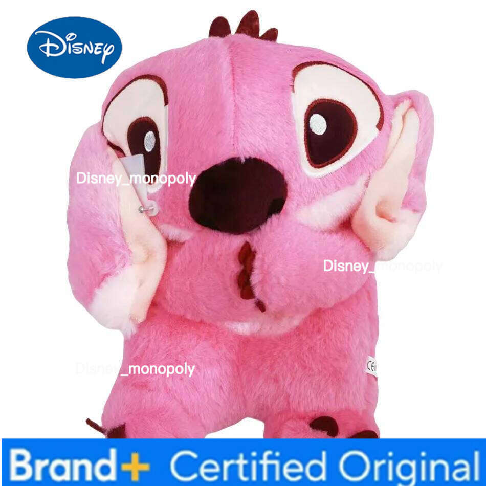Disney 2026 New Stitch Anime Plush Doll With Lighting Music Airbag Kawaii Appease Toy Baby To Soothe Sleep Peluche For Kids Gift H260126