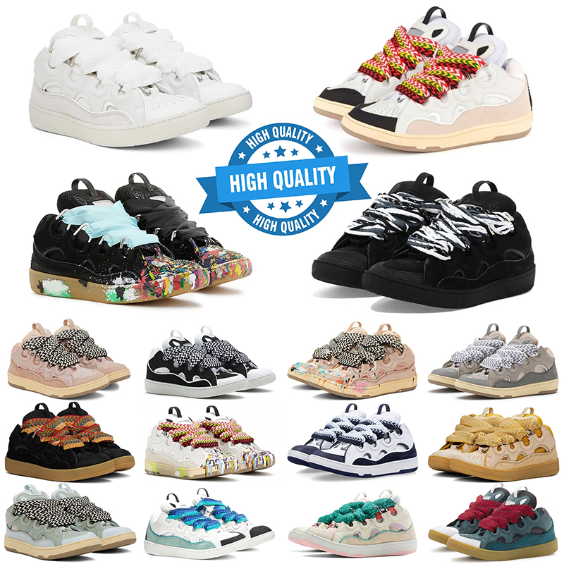 With Box Designer Shoes For Mens Womens Popular Color-Blocked Lace-Up Triple Trainers Dress Shoes Comfortable Soft Bow Emblem Flat Casual Shoes Chunky Loafy Sneakers