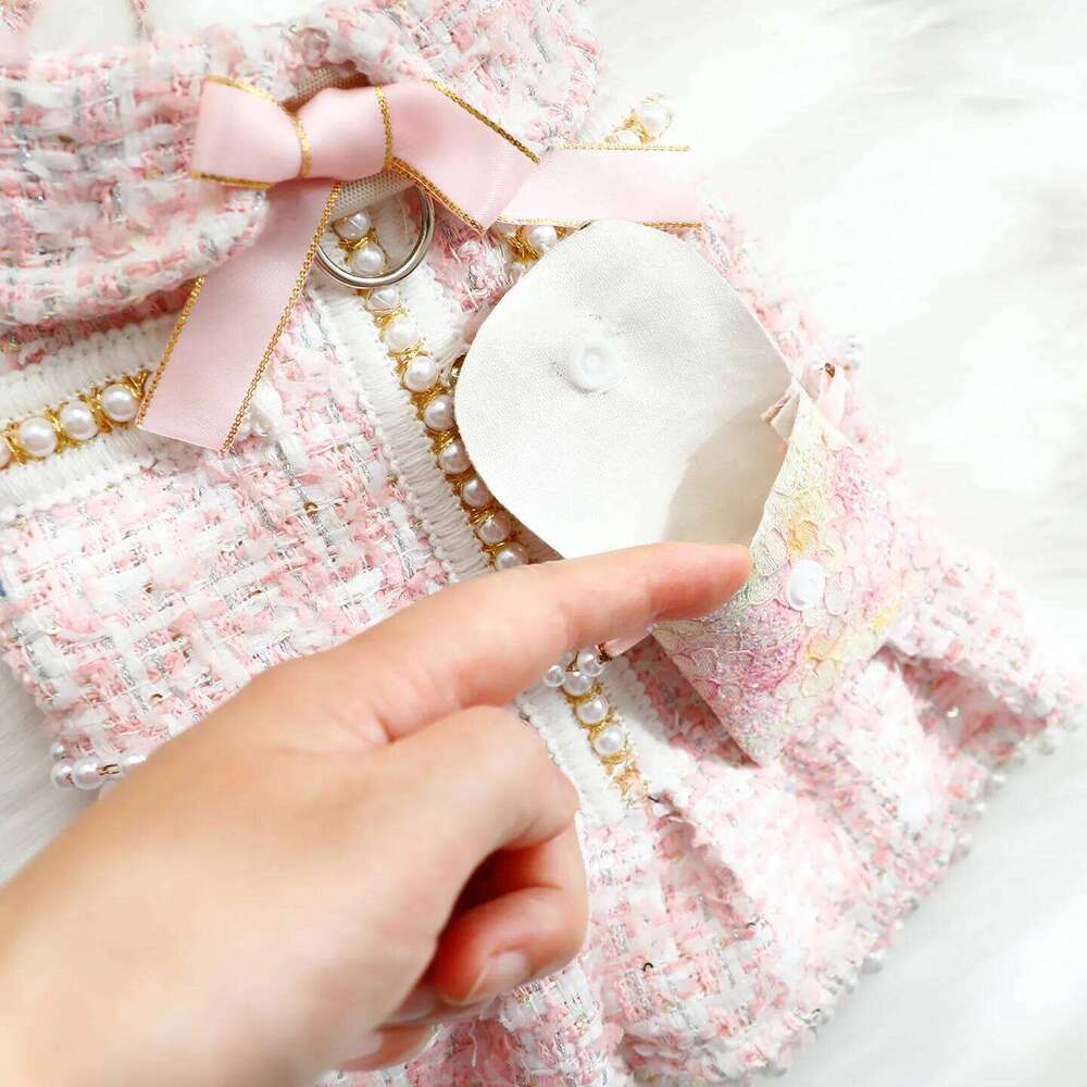 Winter Fall Pet Clothes, Luxury Princess Dress With Pearl Bowknot Small Dogs & Cats - Perfect For Bichon Frise, Schnauzer - view 5