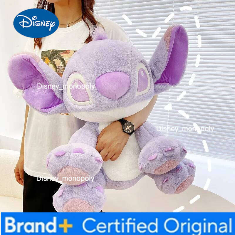 Disney Cartoon Purple Stitch Star Baby Kawaii Plush Toy Girl's Birthday Doll Girlfriend Valentine's Day Gift 25cm/30cm/45cm H260126