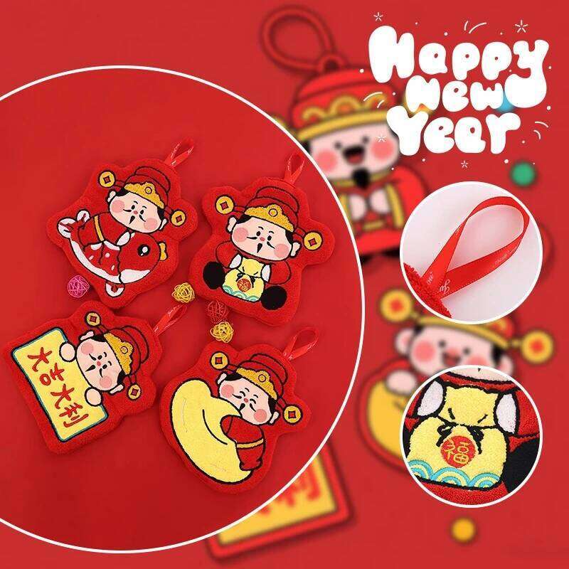 New Year Coral Fleece Chinese Wedding Red Hanging Bathroom Wash Hand Towel Super Soft Absorbent Handkerchief