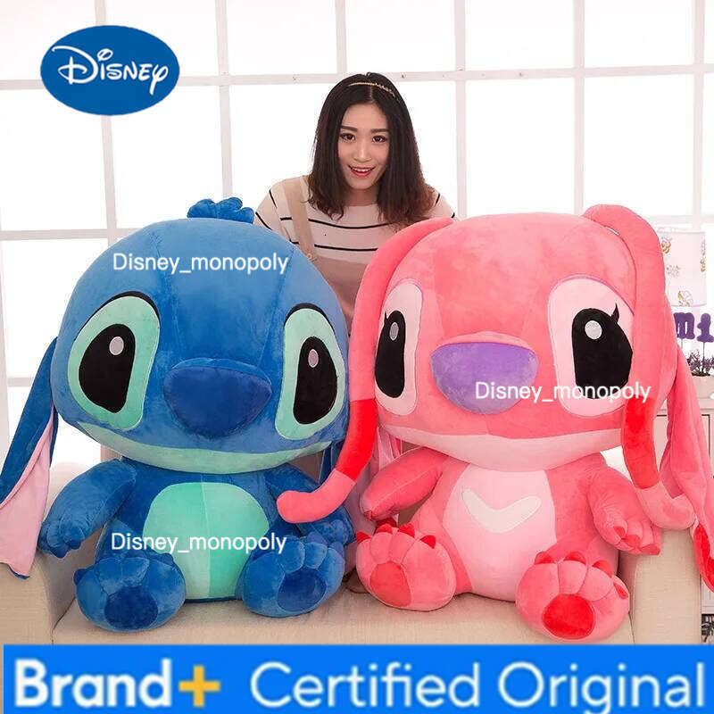Disney 35/45/60cm Big Size Giant Cartoon Dolls Lilo & Stitch Stich Plush Doll Children Stuffed Toy Birthday Gif H260126
