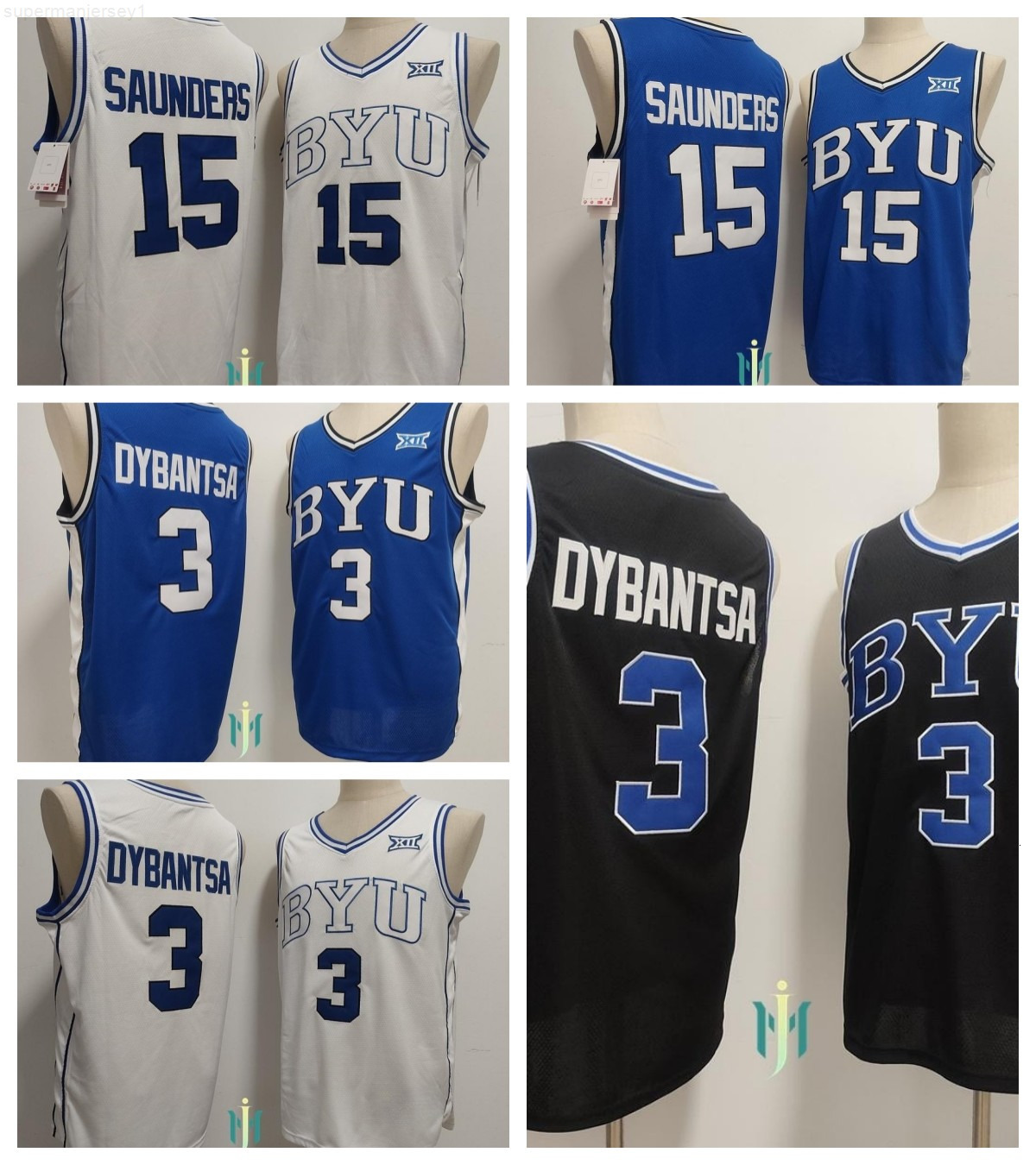 2026 BYU Cougars basketball jerseys - all stitched 3 AJ Dybantsa 15 Richie Saunders men women youth all size