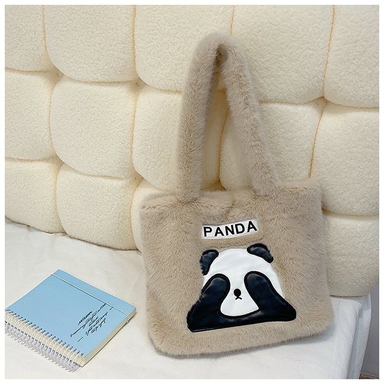 Cross-Border Wholesale Panda Backpack Shoulder Girl Underarm Tote Box Bag Plush 2025 New Model