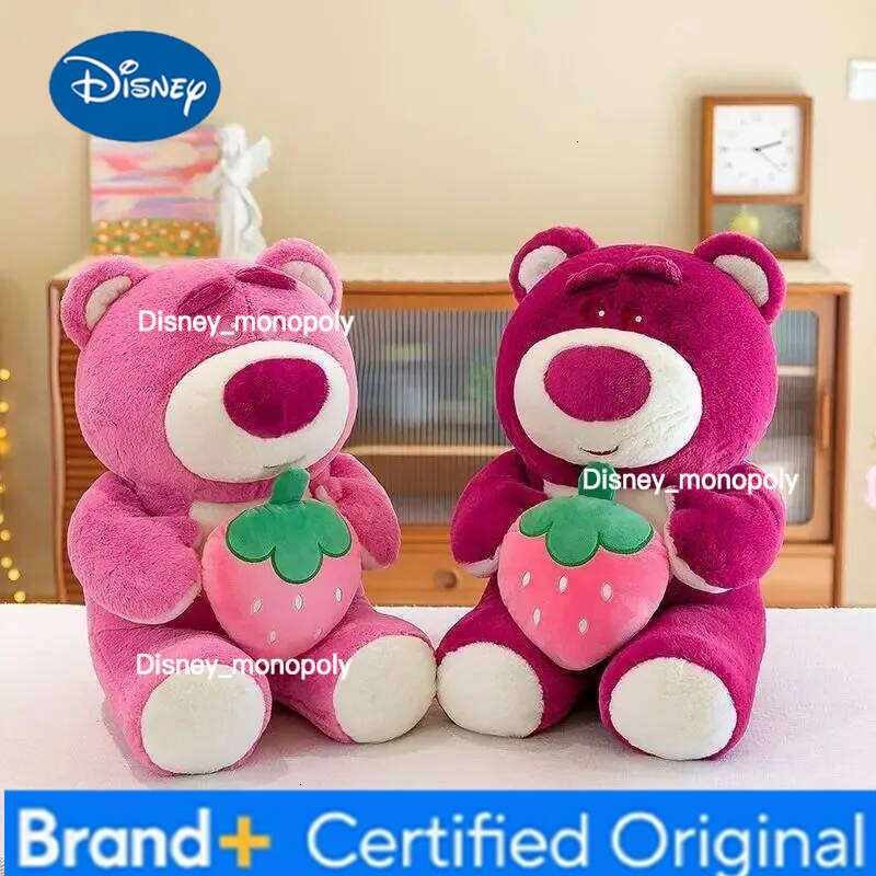 Disney / Cute Hug Toy Cartoon Anime Strawberry Bear Plush Doll Sleep Pillow Gift for Girlfriend's Birthday H260126