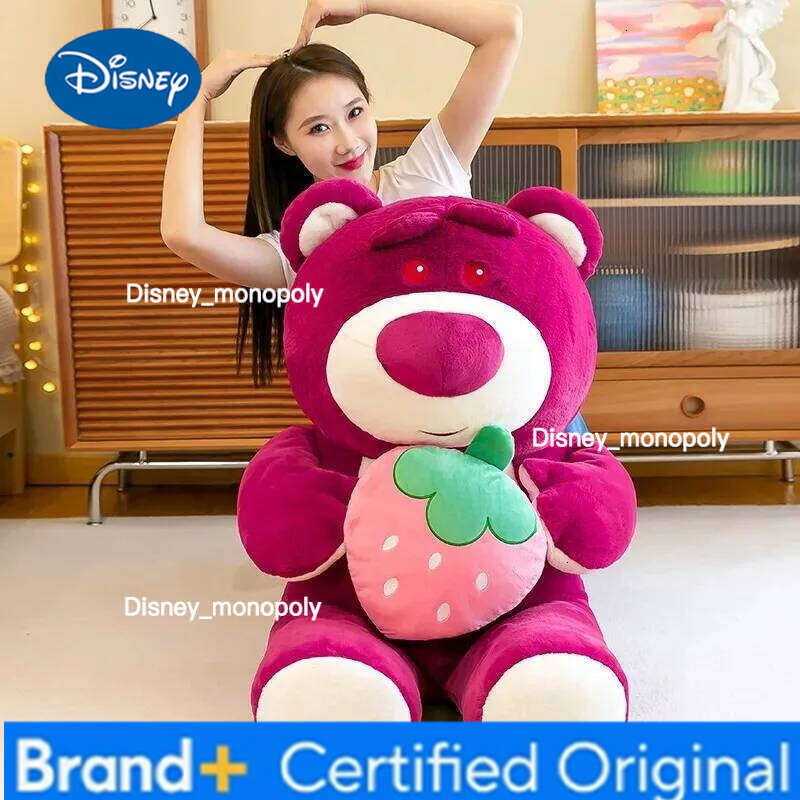Disney / Cute Hug Toy Cartoon Anime Strawberry Bear Plush Doll Sleep Pillow Gift for Girlfriend's Birthday H260126