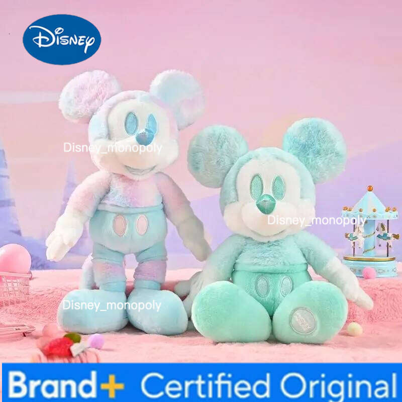 Disney Mickey Mouse Toy Colorful Series Cute Cartoon Sweet Anime Plush Soft Creative Realistic Bed Decoration Parent Child Gift H260126