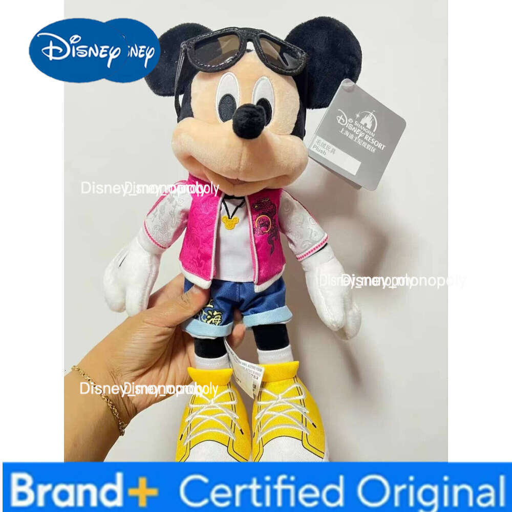 Disney land 2024 Dragon Year Roaming Shanghai Series Mickey and Minnie Cartoon Cute Plush Doll Collectible H260126