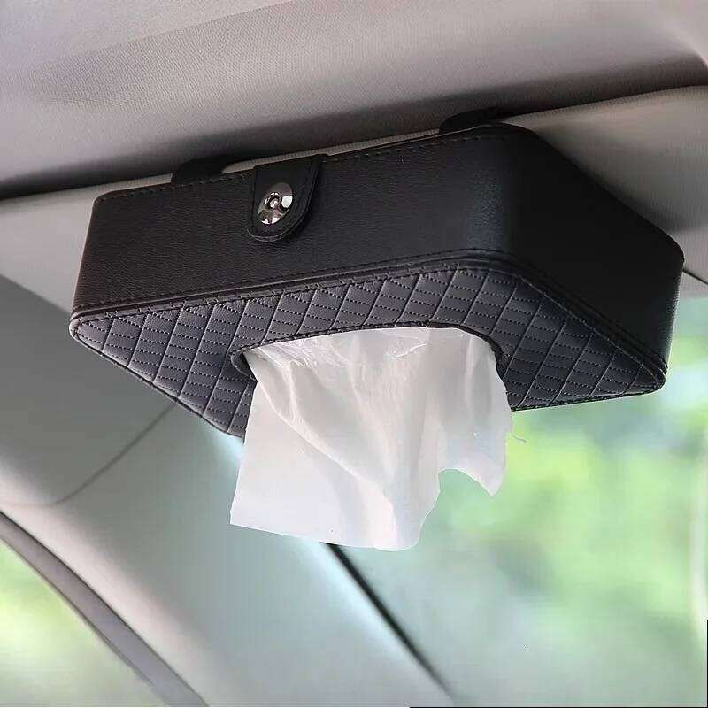 Interior Products Tissue Box Car Creative Sunshade Hanging Sunroof Seat Back Pumping Carton Accesorios Para Auto