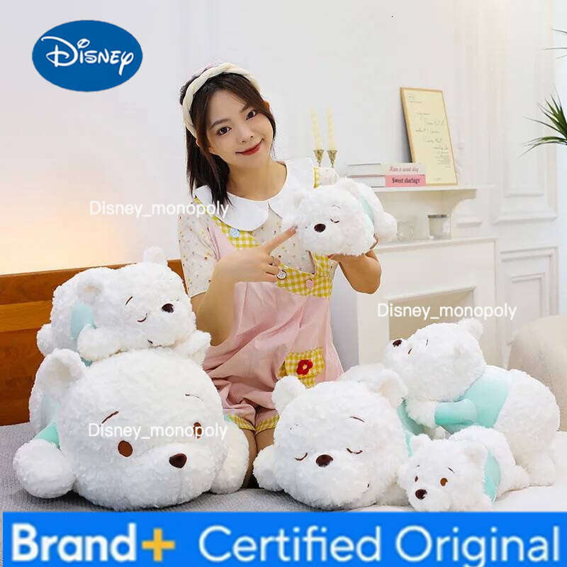 Disney 35/85cm Winnie The Pooh White Plush Toy Soft Cartoon Anime Stuffed Animal Plushies Doll Pillow Birthday Christmas Gifts H260126